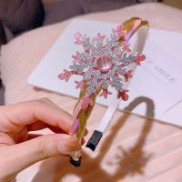 儿童冰雪公主发箍皇冠假发麻花辫头箍女宝宝头纱爱莎女王带钻发饰 混色麻花辫-头箍一个随机发