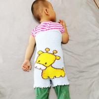 男女童高腰护肚裤婴儿加绒加厚保暖裤子宝宝秋冬绒裤护肚子防踢被 短裤脚 闭裆款(0-10岁)浅蓝小鹿