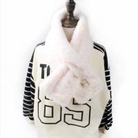 儿童围巾仿濑兔毛韩版潮男女童毛绒围脖秋冬加厚保暖小孩宝宝脖套 百搭白色厚款 72*10cm（6个月-12岁）