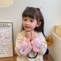 冬季宝宝袖套儿童女孩男孩可爱秋冬小护袖婴儿婴幼儿防水防脏套袖 桃粉兔耳朵1双装