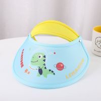 婴儿空顶遮阳帽防晒大帽檐春秋薄款婴幼儿儿童帽子男女春夏季宝宝 小恐龙1浅蓝 45-56cm2-12岁