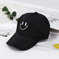 儿童帽子春秋季薄款棒球帽男女童防晒宝宝鸭舌帽遮阳帽潮恐龙卡通 黑色笑脸款 2-8岁[帽围48-54]