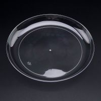 一次性碟子航空水晶碟 蛋糕碟 透明硬质塑料盘子圆形餐盘婚礼派对 6寸(20厘米)10只