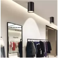 led明装筒灯cob明装射灯免开孔吸顶吊线圆形5w10w20w瓦店铺天花灯 1米吊线套件(吊线式需购买)