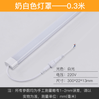 led灯条冰箱冰柜冷柜照明灯管防水点菜柜保鲜柜风幕柜展示柜led灯 奶白灯罩0.3米 其它 白