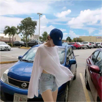 海边防晒衫可下水沙滩度假温泉薄外套百搭宽松泳衣外搭比基尼罩衫 款1(侧面开叉罩衫) 均码