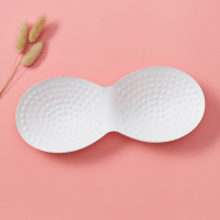 一片式胸垫插片加厚文胸海绵垫胸罩聚拢替换垫片泳衣超薄款内衣垫 按摩:白色+白色(2副)