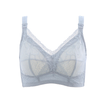 大码大罩杯哺乳内衣女喂奶无钢圈聚拢上托大胸显小孕妇文胸罩超薄 天蓝色 90B