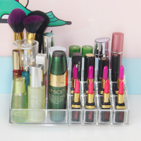 化妆品收纳盒北欧ins梳妆台桌面大号抽屉式护肤品置物架可爱少女 时尚口红格子-收纳盒