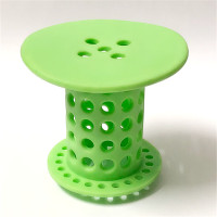 堵塞过滤网器面盆浴缸洗手头发槽淋浴房下水道毛发杂物防水池神器 绿色 1个装