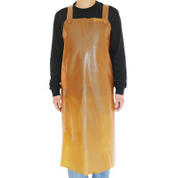 防水防油围裙加厚PVC耐酸碱石材水产电镀工业渔业男款耐磨厨房 棕色