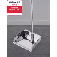 扫地笤帚鬃毛扫把不锈钢簸箕套装家用扫帚组合软毛扫头发刮水神器 咖啡色 不锈铁单簸箕