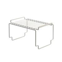 可叠加铁艺置物架橱柜碗碟架厨具调味品架子收纳架厨房台面调料架 小号白色YL021