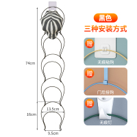 挂帽子收纳架整理收纳神器挂架挂钩门后家用的放帽架壁挂架子架托 黑色