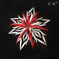 渐变蚕丝线缠花绒花发簪材料diy配件饰品古风线材 27#纯色大红 5支
