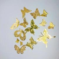 蝴蝶花片称斤古风头饰DIY发簪发冠花城伞材料cos天官赐福发夹材料 金色 50g