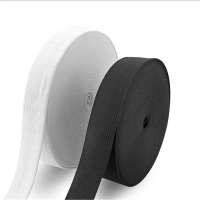 加厚松紧带宽橡皮筋扁黑白婴儿裤腰皮筋家用DIY儿童裤子松紧带 黑色 (第二件半价) 宽1.5厘米 5米