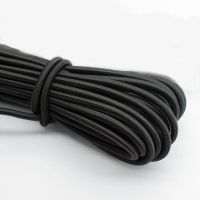 高弹力松紧弹力绳DIY黑细圆形松紧绳橡皮筋躺椅绳蚊帐杆线弹力绳 黑色 直径1毫米(20米)