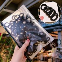 100根不伤发无接缝儿童毛巾发圈发绳毛巾圈女童高弹力皮筋头饰女 儿童毛巾圈[100根] 黑色