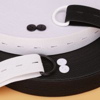 可调节松紧带宽细带扣眼孕妇腰带扁裤头橡筋带宽皮筋儿童宝宝弹力 黑色 1.5cm宽【5米】