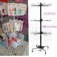 项链展示架旋转首饰架袜子挂架 袖套 唇膏架 小饰品架 72CM高黑色2层
