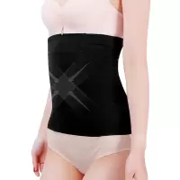 束腰带瘦身燃脂收腹带神器瘦身衣减肥产后女学生瘦肚束缚带塑身衣 常规款[黑色]#16026 xs/s