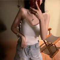 小心机收腰显瘦法式气质露背蝴蝶结绑带连衣裙方领泡泡袖连衣裙女 白色吊带均码 S 建议80-95斤