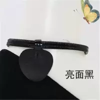 免系鞋带女鞋带扣防掉跟懒人束鞋带高跟鞋子不跟脚防掉带神器带子 黑色亮光一双