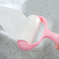 超强粘力衣服粘毛刷粘毛神器除尘去毛刷粘毛器宠物猫狗毛发除毛机 粉色手柄+1卷纸芯（无盖）