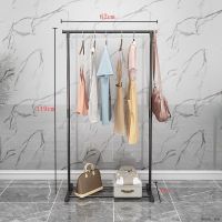 晾衣架落地衣帽架宿舍单杆立式挂衣架家用卧室简易衣柜折叠晾衣杆 普通62cm挂衣架小号