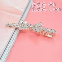 韩国版刘海夹子头饰品发夹女成人鸭嘴夹顶夹一字夹百搭优雅发卡子 对称蝴蝶结