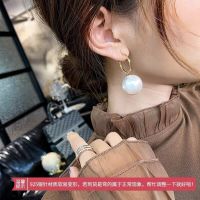 [两对装]很衬肤色很百搭的耳环韩国气质简约耳圈耳坠耳饰耳钉女 银针(白色)贝珠小C圈
