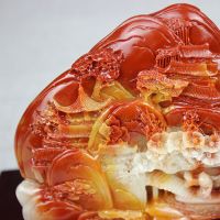 玉石原石福建寿山石雕芙蓉石松下问童子成客厅办公室山水摆件石料