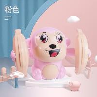 翻滚猴益智声光电动翻斗猴婴儿男孩女孩宝宝爬行翻跟头小猴子玩具 原厂正品翻滚猴[粉色]50%选择 电池款