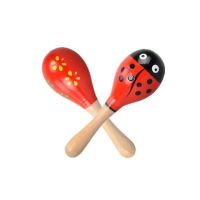 婴儿手摇铃玩具拨浪鼓益智早教3-6-12宝宝0一1岁幼儿新生 小沙锤2个 颜色图案随机