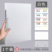 透明试卷文件夹大号A4两孔打孔资料夹穿孔资料册收纳可拆卸活页夹 白色