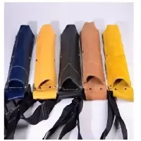 随身携带牛皮焊工焊条袋多功能电焊工具包工地建筑腰包简易小焊条 翻毛皮颜色随机(送腰带)