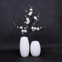 单支腊梅仿真梅花假花干花花瓶插花花艺家居饰品中式意境装饰摆 乳白色 中款