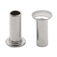 [M5]304不锈钢扁圆头半空心铆钉 圆头半空心铆钉 空心铆钉GB873 M5*9[65只]