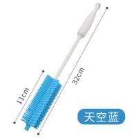 硅胶杯刷长柄家用刷杯子神器奶瓶水杯刷子清洁洗杯刷厨房用刷 天蓝色