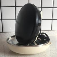 多功能加热薄饼机加深电饼铛不粘煎饼机烙饼机春卷蛋糕机不锈钢盘 好夫人米色不锈钢底盘+打蛋器