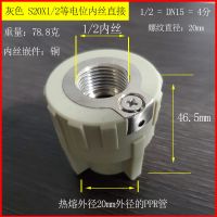 PPR等电位内牙弯头双联内丝弯头4分6分冷热ppr水管接头配件防漏电 等电位灰S20X1/2内丝直接