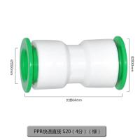 4分20PPR免热熔水管快速接头1寸6分25免烫快接阀门配件冷热管接头 20mm（4分） 快接堵头（5个的价格）