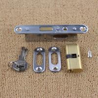 铝门框锁推拉门锁 554铝合金门锁 有框玻璃门锁 快餐店门锁插芯锁 554门锁(铜锁芯)