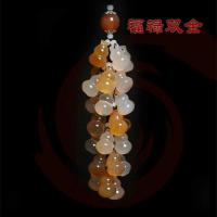 汽车挂件高档天然玉石玉髓车内挂饰车上保平安女车载汽车用品新款 福禄双全