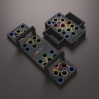 24功能俯卧撑板俯卧撑支架胸肌训练器家用辅助健身器材磁吸扣折叠 【磁吸扣折叠板】硬胶防滑把手