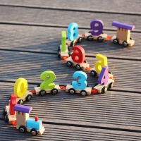 儿童玩具木质磁性字母数字小火车1-3-6岁早教益智拼装拖拉积木车 木妈妈数字小火车