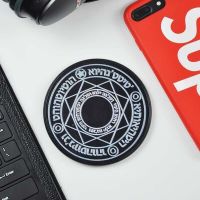 新款金属魔法阵无线充电器OPPO苹果华为vivo安卓手机通用快充接收 暗夜黑 (安卓正向接收器)不含无线充