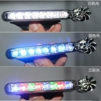 免接线太阳能汽车风能日行灯风力LED日间行车灯装饰风吹日行灯 风力灯 白色 单个价(一对请拍2件)