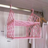衣柜分层收纳架卧室多层置物架子衣物整理架衣橱衣服挂篮宿舍神器 北欧粉 一小层-另赠小顶层